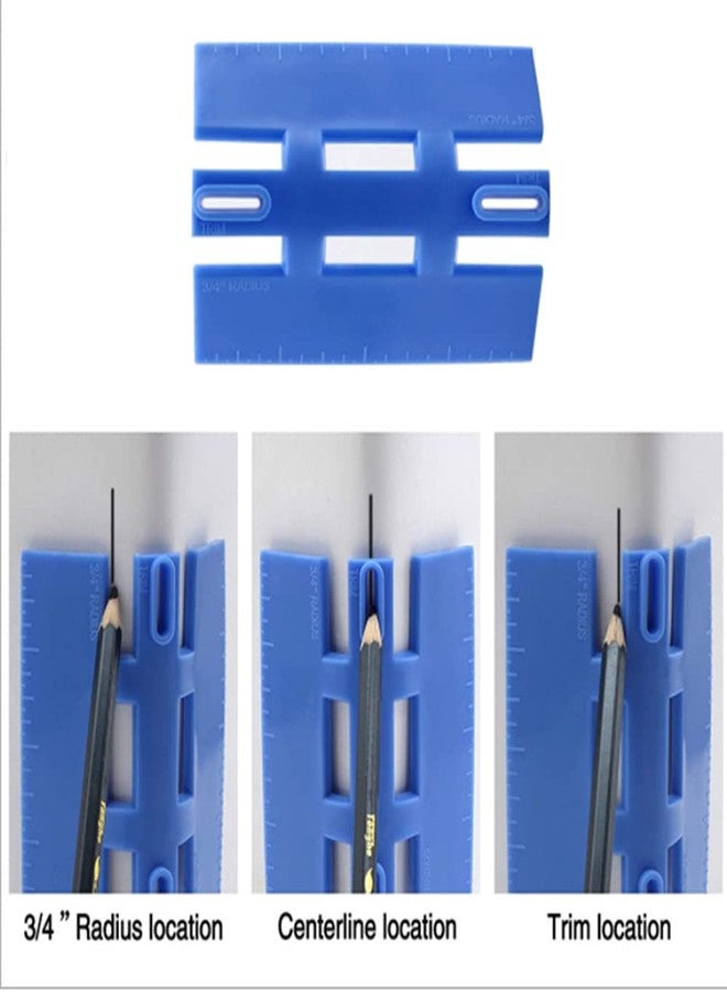 SEIWEI أداتان لتحديد الزوايا، مقياس زاوية على شكل أنف الثور، أداة قياس لخطاط النجارة، تحديد موقع نصف القطر 3/4 بوصة، تحديد موقع خط المنتصف، تحديد موقع القطع - Image 5