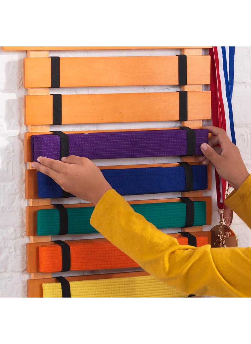 KidKraft KidKraft Martial Arts Wooden Belt Holder Hanging Display for 8 Belts Unpersonalized  - Image 4
