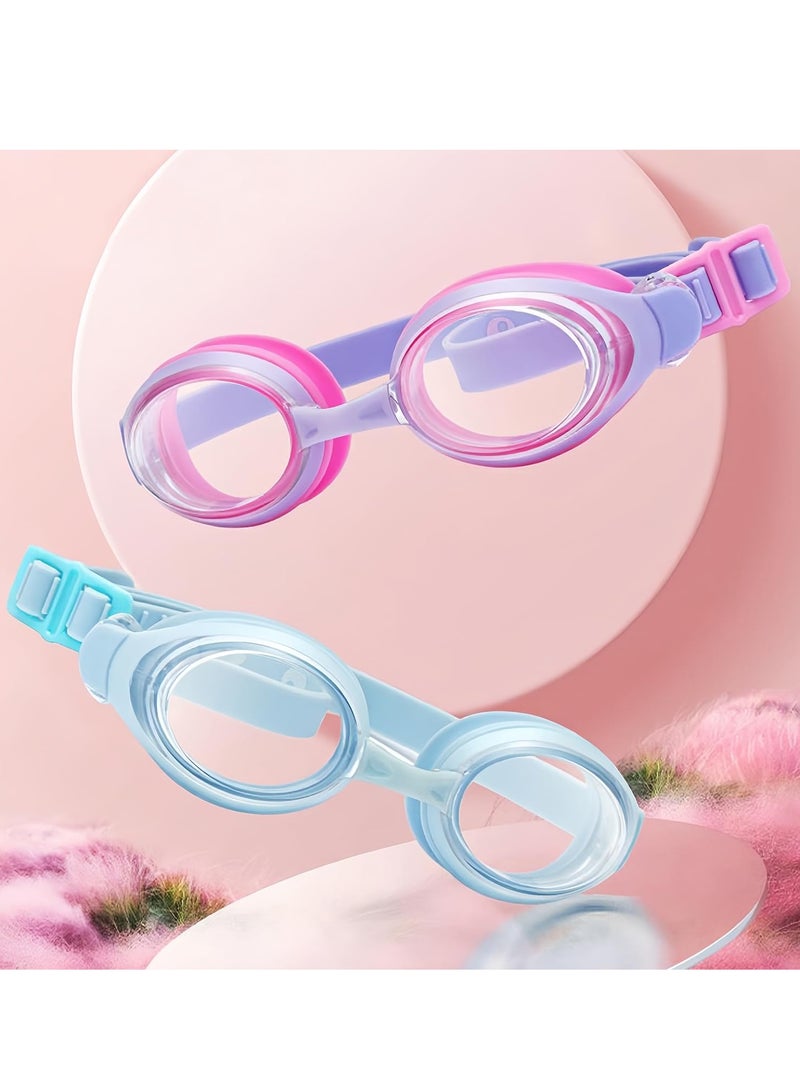 KASTWAVE Kids Swimming Goggles, 2 Pcs Swim Goggles for Children, No Leaking Anti Fog UV Protection Children Swimming Goggles, Adjustable Head Strap Swim Goggle for 3-15 Years Old Girls Boys Children - Image 5