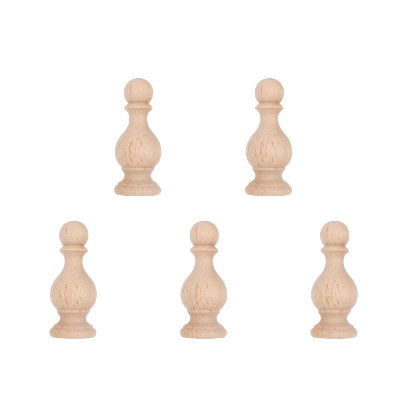 📦 رؤوس خشبية زخرفية للمشاريع اليدوية تصميم أنيق للتزيين الداخلي خشب صلب كاكي 12x4 8x4 8 سم - Image 1