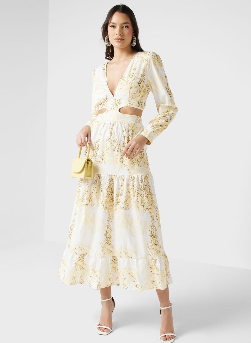 ELLA Floral Cutout Dress  - Image 1