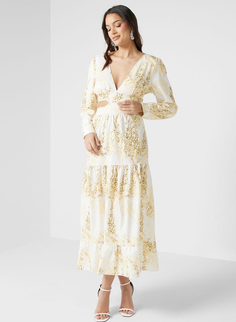 ELLA Floral Cutout Dress  - Image 4