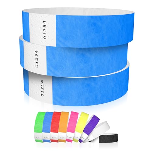 Wristco 600 WristCo Neon Blue Tyvek Wristbands for Events - Tamper-Proof Design & Fluorescent Color Prevent Reuse Premium-Grade Bracelets for Hospital & Medical ID, Party & VIP Identification - Image 1