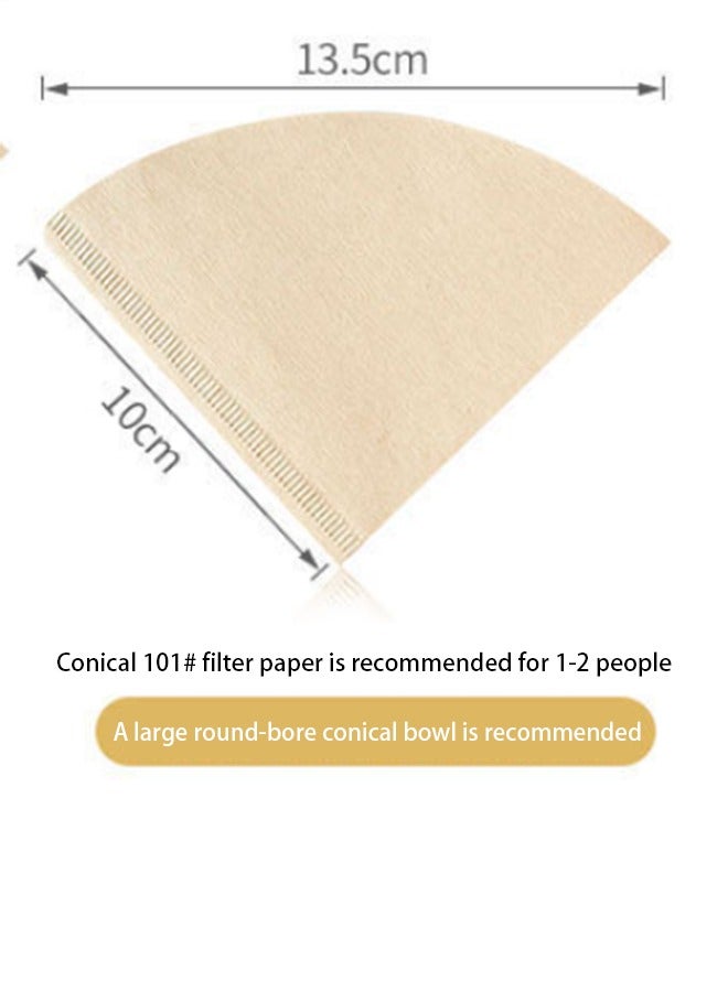 HaveDream Conical Coffee Filter Paper OPP Bag - 50 Pieces For 1-2 People  - Image 3