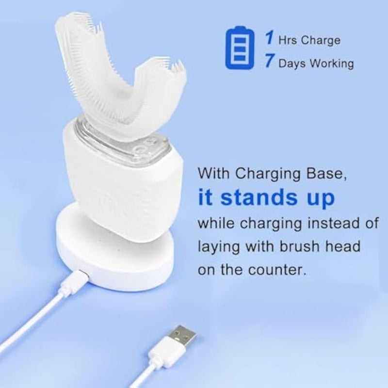 Ultrasonic Electric Toothbrush, U Shaped Automatic Toothbrush for Adults 360° Full Mouth Whitening IPX7 Waterproof - Image 2