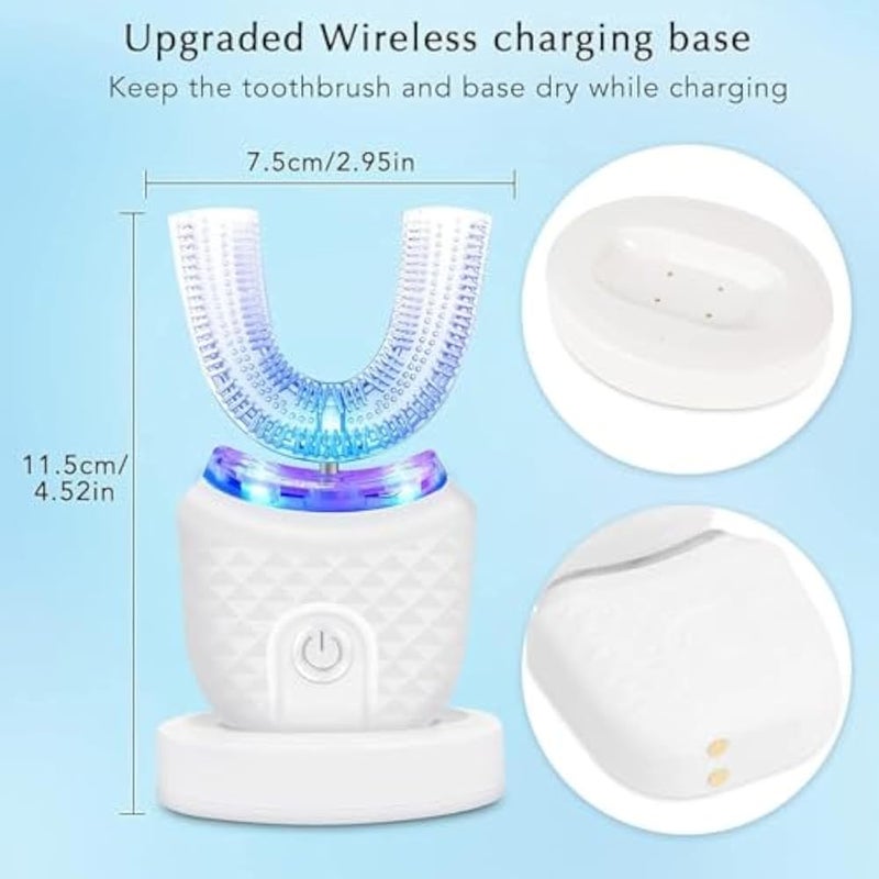 Ultrasonic Electric Toothbrush, U Shaped Automatic Toothbrush for Adults 360° Full Mouth Whitening IPX7 Waterproof - Image 4