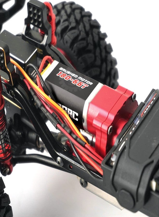 OGUNKE محرك OGRC 180 مصقول 66T مع تروس فولاذية مقاومة للصدأ 11T لترقية سيارة TRX4M 1/18 RC كراولر - Image 2