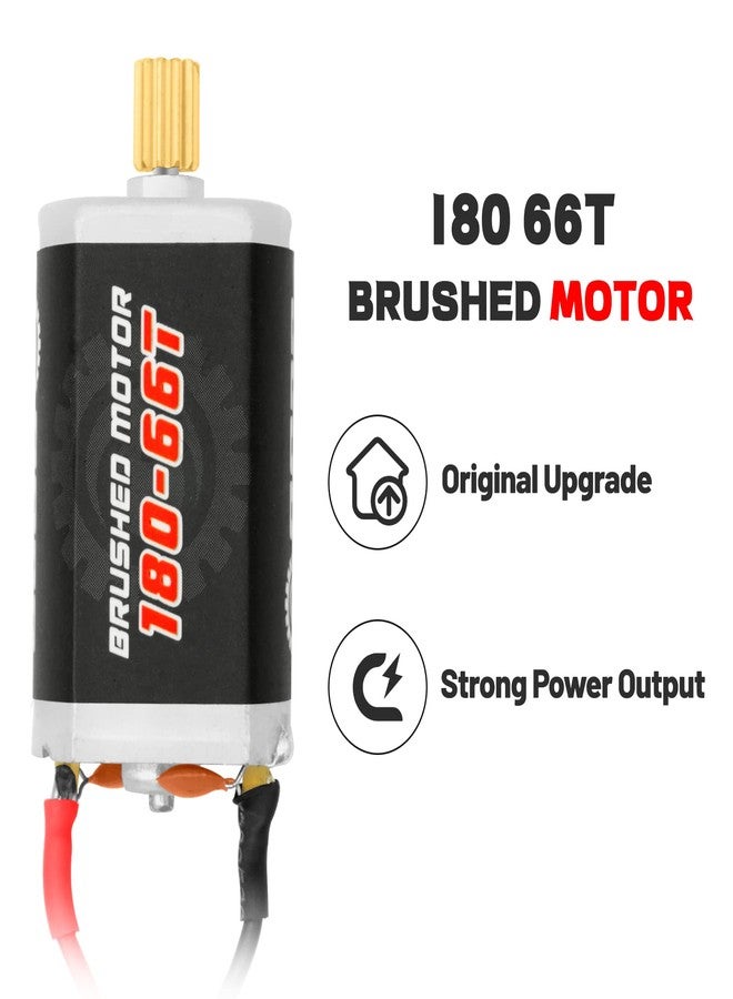OGUNKE محرك OGRC 180 مصقول 66T مع تروس فولاذية مقاومة للصدأ 11T لترقية سيارة TRX4M 1/18 RC كراولر - Image 4