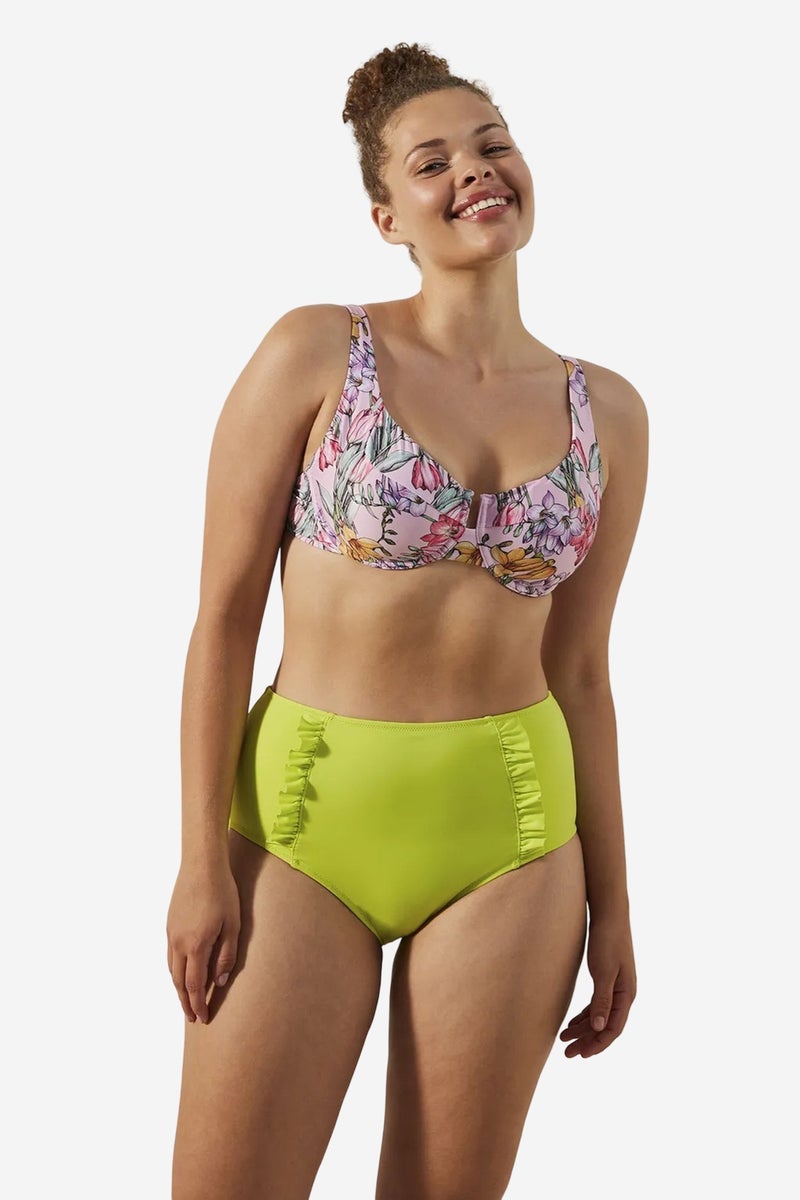 PENTI Basic High-Waist Ruffled Bikini Bottom - Image 1