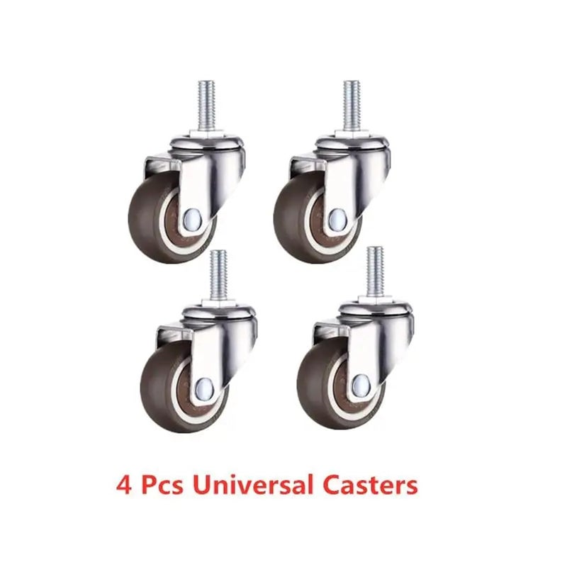 1 Inch Rubber Silent Screw Furniture Casters Non Hurt Floor Wheel 4Pcs 11kg Load - Image 3