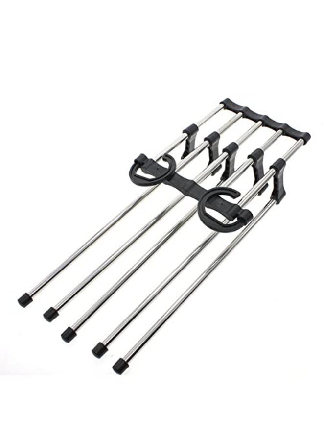 Multi-Purpose Stainless Steel Closet Organizer Hanger - Space-Saving Design for Hanging Pants, Shawls, and Scarves - Black | Code 5402 - Image 5