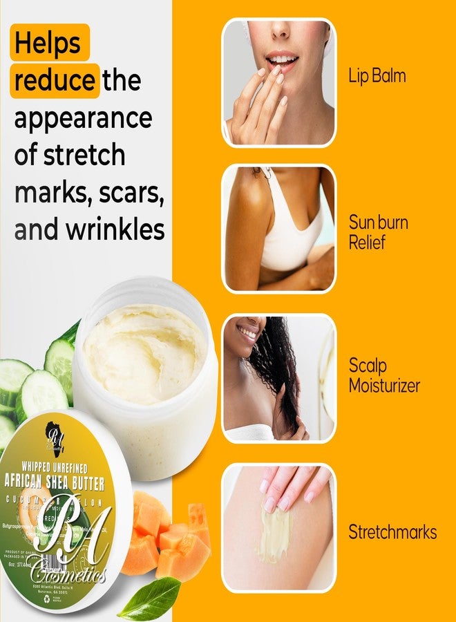 RA COSMETICS Whipped Shea Butter Cucumber-Melon 6oz - Image 5