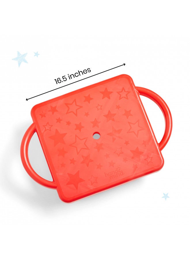 hand2mind Red Heavy-Duty Indoor Scooter Board with Handles, Floor Scooter, Sit Down Scooter, Gym Activities for Kids, Indoor Recess Games, Sport Scooters, Physical Education Equipment, Gross Motor Toy - Image 1