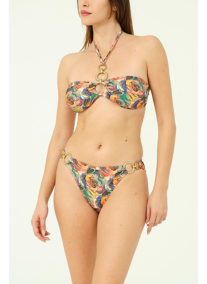 Sailor Moda - Strapless Accessory Bikini Set - Image 1