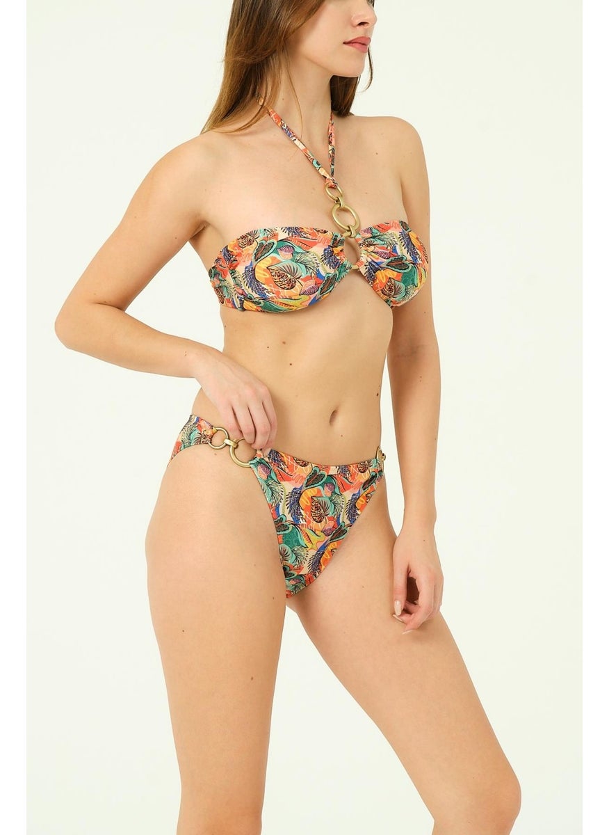 Sailor Moda - Strapless Accessory Bikini Set - Image 1