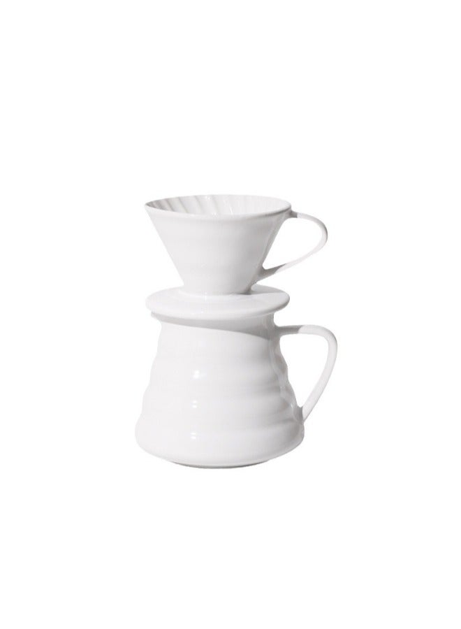 RANK Ceramic drip set 02 for preparing specialty coffee, consisting of a server and a funnel - Image 3
