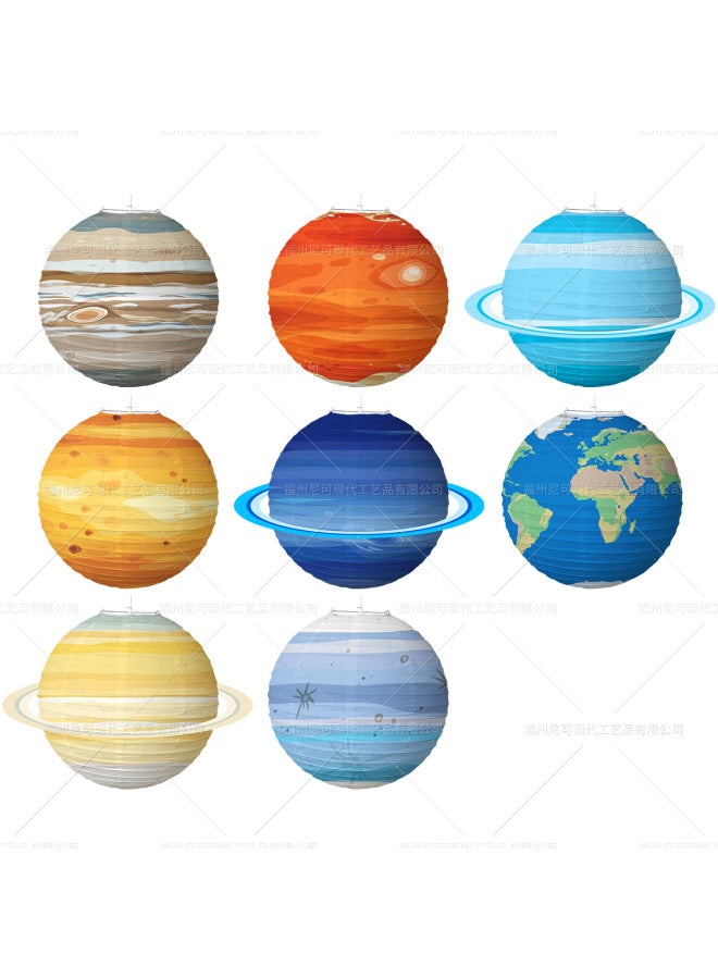 نيك فانوس ورق السماء المرصع بالنجوم - إكسسوارات زينة حفلات أعياد الميلاد لرياض الأطفال - فانوس كروي قابل للطي والتركيب الذاتي - Image 1