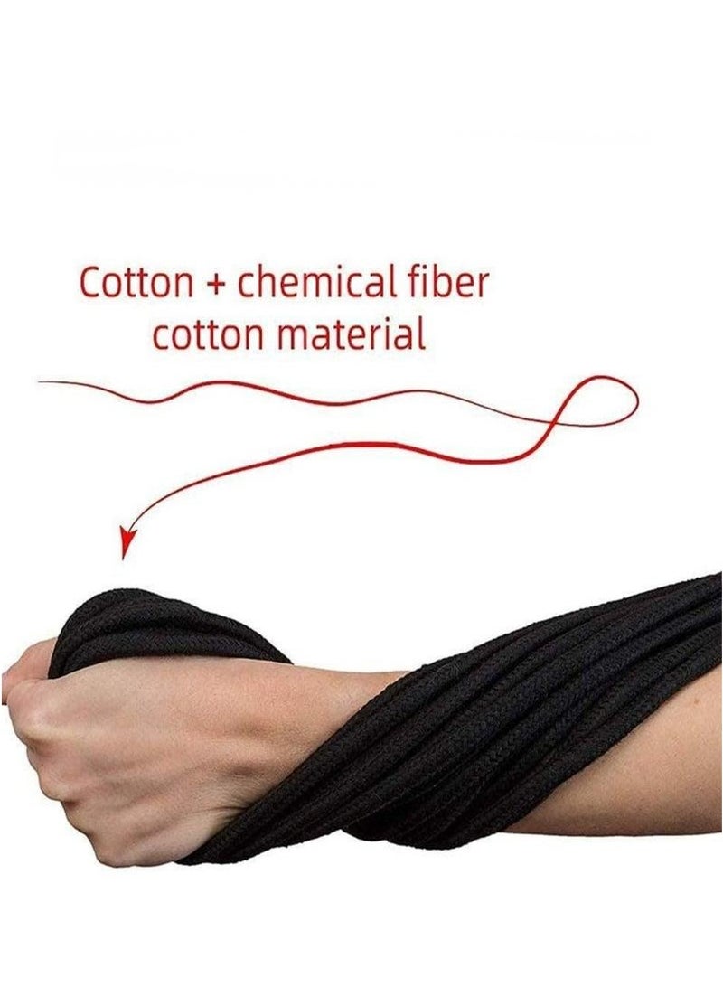 2 Roll 10M Soft Cotton Rope, Natural Durable Long Cotton Rope for Crafts Wall Hangings Plant Hangers Knotting (Black) - Image 2