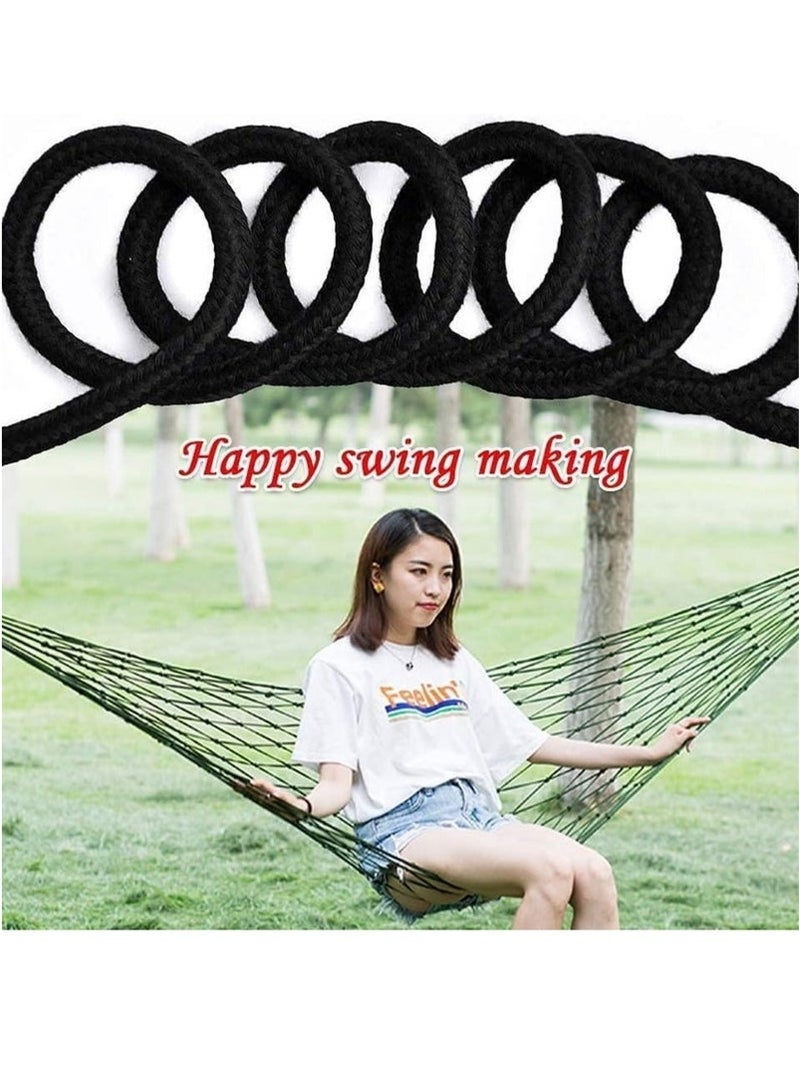 2 Roll 10M Soft Cotton Rope, Natural Durable Long Cotton Rope for Crafts Wall Hangings Plant Hangers Knotting (Black) - Image 5