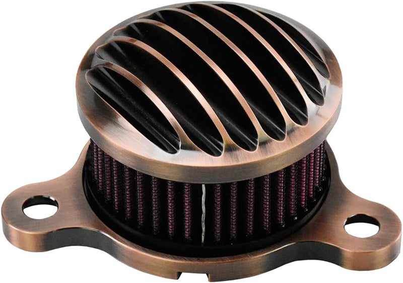 HDBUBALUS Motorcycle Air Filter Aluminum Air Cleaner Intake System Kit for Harley Sportster 48 XL883 XL1200 2004-2020 Bronze - Image 1