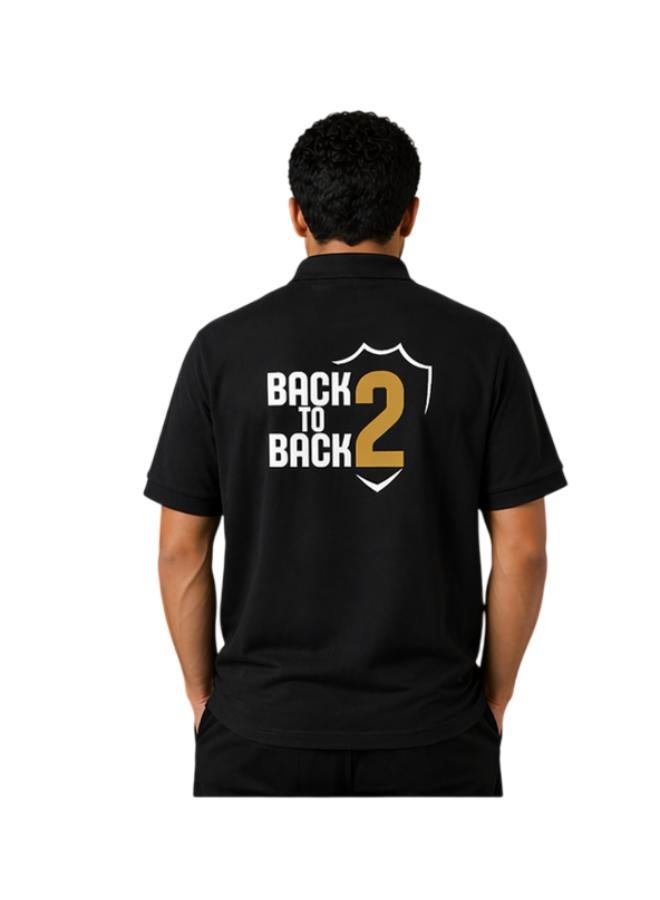 Al-Ahli Saudi FC Al Ahli Back to Back Polo Black - Image 2
