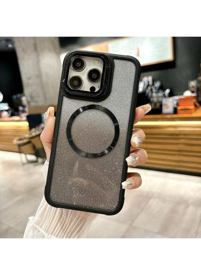 Zaboon Case For iPhone 13 Pro Max CD-grain Gradient Glitter Magsafe Acrylic Hybrid TPU Phone Case - Image 1