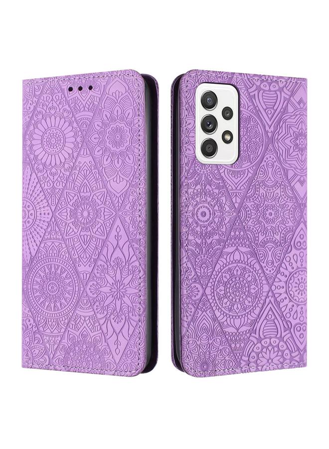 اس-توب جراب لهاتف Samsung Galaxy A32 4G مصنوع من الجلد المنقوش العرقي الممتص - Image 1