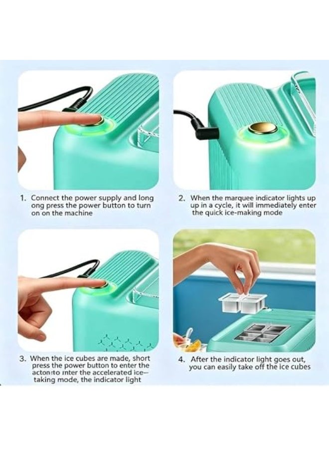 Portable Ice Maker IZD020-A, 12V DC Compact Ice Machine, Produces 12 Ice Cubes Per Cycle, Lightweight Space-Saving Design, Portable Ice Maker for Camping, RV, Boat, Road Trips & Outdoor Use - Image 3