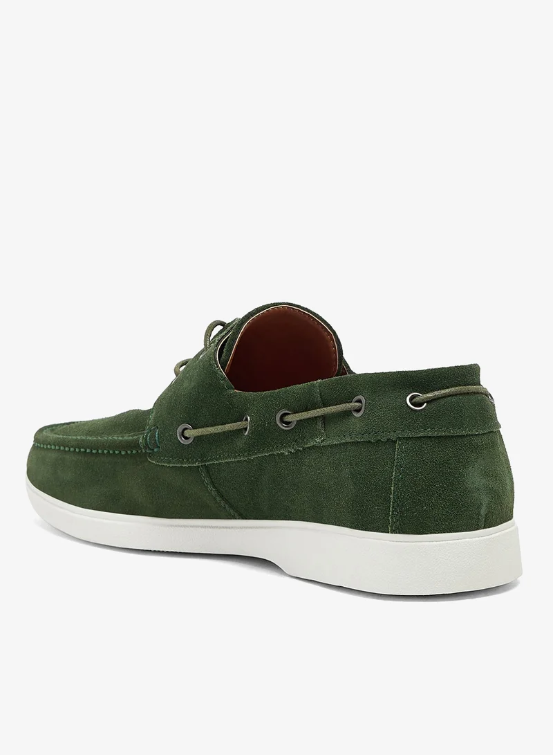 روبرت وود أحذية قارب جلد سويدي أصلي