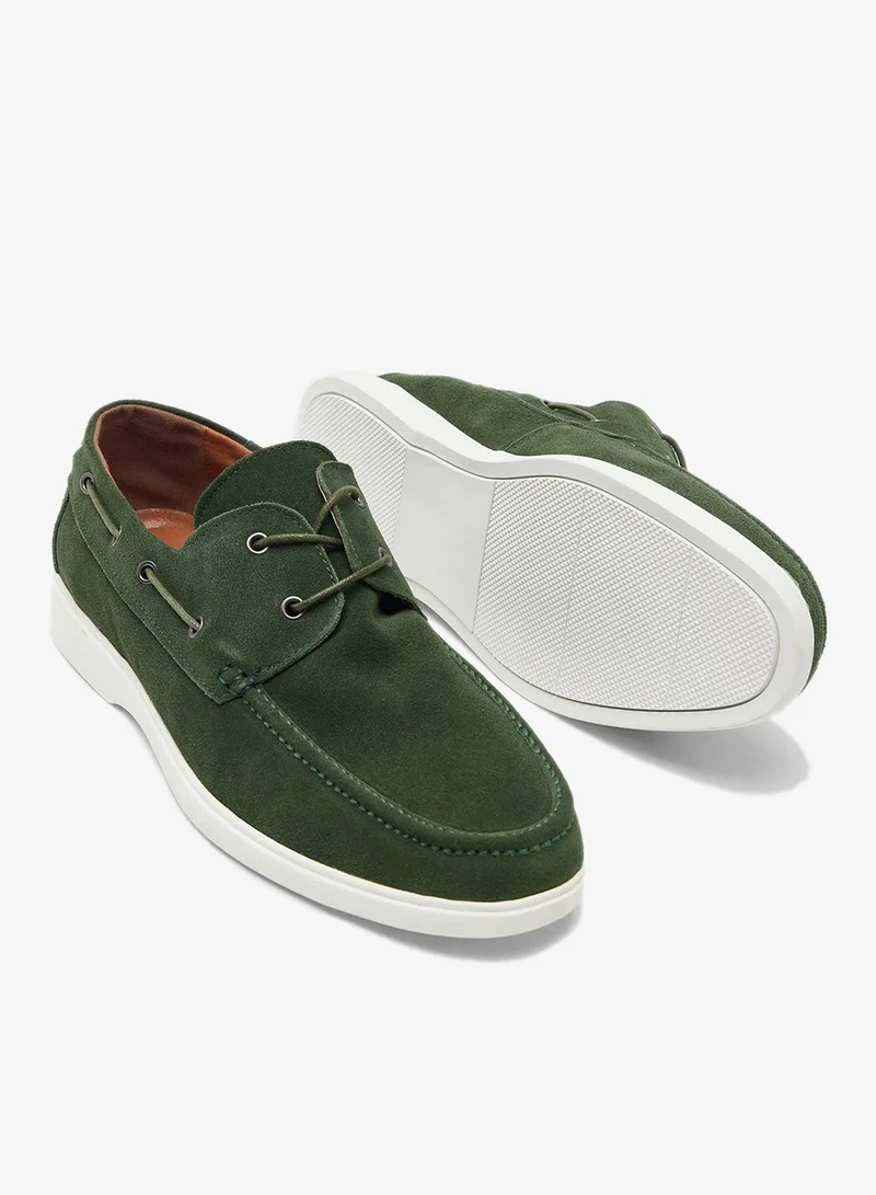 Robert Wood Genuine Suede Leather Boat Shoes