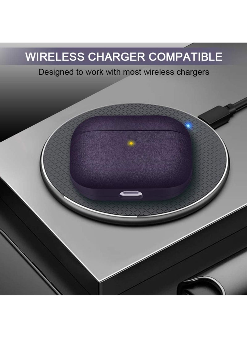 Rock Pow AirPods Pro 2  with Leather Silicone Case Front LED Light  Visible Compatible with AirPods Pro 2nd Generation  - Image 3