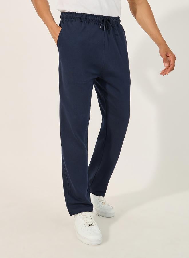 Styli Styli Solid Straight Fit Joggers with Side Pocket  - Image 1