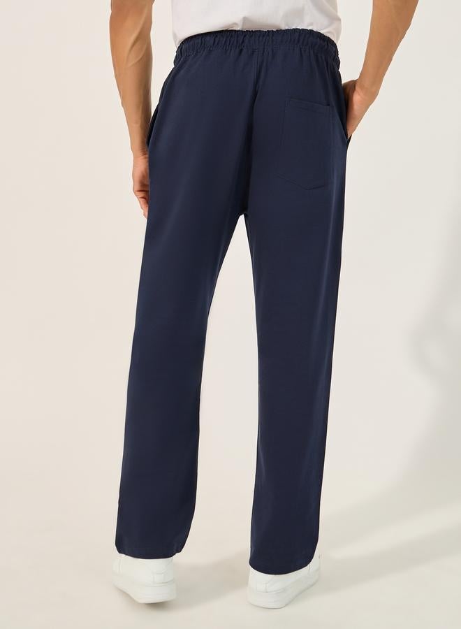 Styli Styli Solid Straight Fit Joggers with Side Pocket  - Image 4
