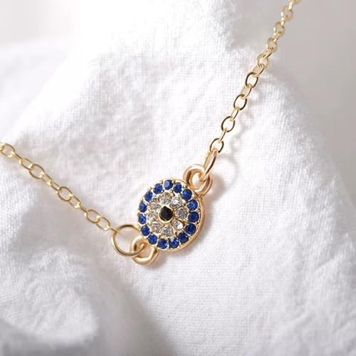 XFSAFDM 2 Pack Evil Eye Anklet For Woman, Elegant Payal For Women, Silver And Gold Anklets For Women, Adjustable Fancy Anklet For Girls, Trendy Foot Jewelry For Everyday Wear - Image 3