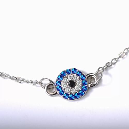 XFSAFDM 2 Pack Evil Eye Anklet For Woman, Elegant Payal For Women, Silver And Gold Anklets For Women, Adjustable Fancy Anklet For Girls, Trendy Foot Jewelry For Everyday Wear - Image 4