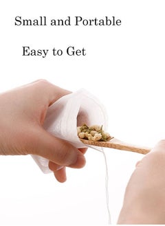 Ant 100-Piece Disposable Tea Filter Bags Corn Fiber Drawstring Seal Filter Tea Bags,for Loose Leaf Tea, Empty Tea Bags Filter Flower Tea &Coffee Bag (7cm*9cm)  - Image 3