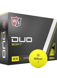 Duo Soft Yellow Golf Balls (12-Pack) – Ultra-Soft, Low Compression Golf Balls for Maximum Distance & Control – High-Visibility for All Skill Levels