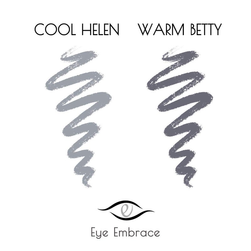 Eye Embrace Light Gray Eyebrow Pencils: Warm Betty & Cool Helen 2 Pack Bundle - Waterproof, Double-Ended Automatic Angled Tip & Spoolie Brush, Cruelty-Free - Image 3