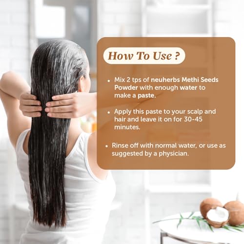 Neuherbs Methi Seeds Powder - 200g | Fenugreek Seeds Powder For Hair Hair Growth & Nourishment | 100% Pure & Natural With No Added Preservatives - Image 5