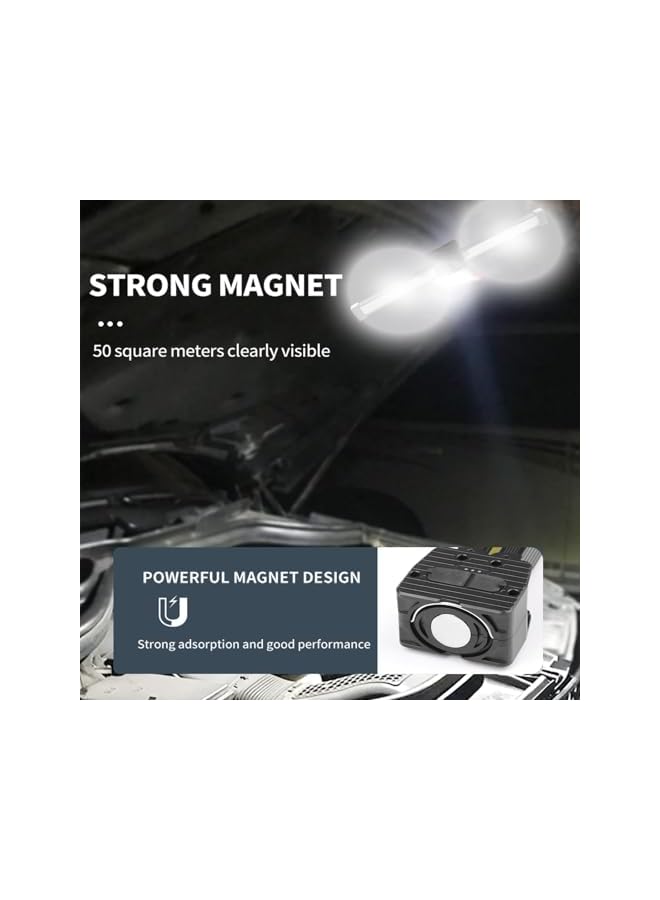 promass LED Magnetic Work Flashlight, Multi-Mode Work Light 5 Modes LED Work Light Versatile Rechargeable LED Light Foldable LED Light ith Hanging Hook for Camping/Car Repair/Garage/Workshop/Emergency - Image 3