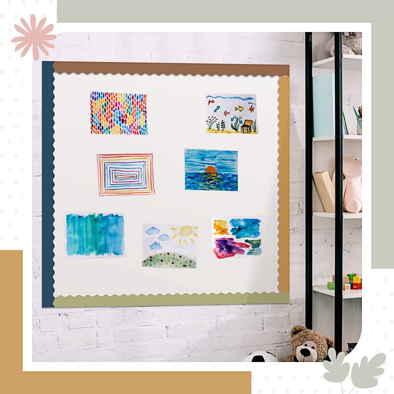 TaoBary 6 Rolls 196.8 ft Colorful Borders for Bulletin Board, Scalloped Trim Fall Bulletin Board Decorations for Autumn Thanksgiving Classroom Decor (Advanced Grey) - Image 5