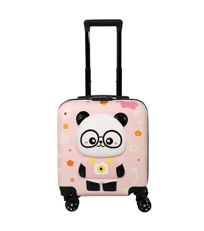 Polo Class Baby Panda Hard-Sided Polycarbonate Kids Trolley Bag -18 Inches- Light Pink - Image 1