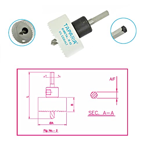 Taparia Bimetal Mini Hole Saw HSM 32 - Precision Cutting Tool, High -Speed Steel Teeth for Wood, Metal & Plastic - Image 2
