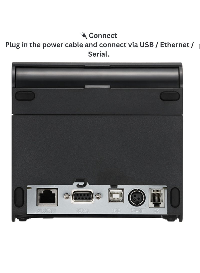 بكسولن طابعة الإيصالات الحرارية بيكسولون ‎SRP-E300ESK/PiO‎ بحجم ‎80 مم‎ | منافذ ‎USB‎ و‎Ethernet‎ و‎Serial‎ | قاطعة تلقائية | طابعة نقاط بيع عالية السرعة - Image 3