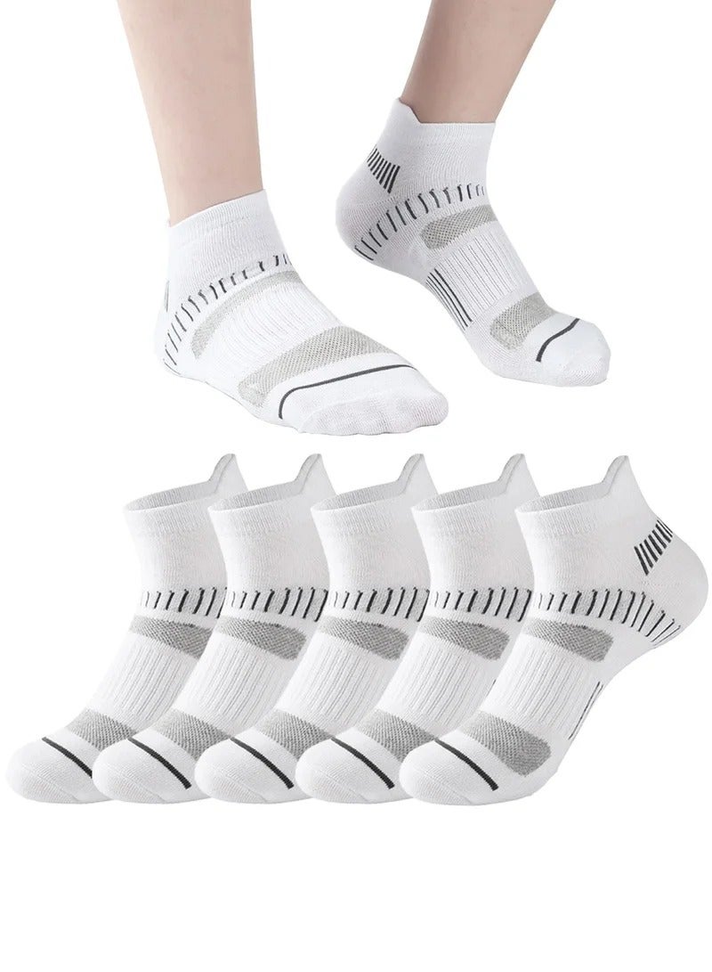 Mens Athletic Socks (5-Pack) - Low Cut, Sweat-Wicking, Odour-Resistant, All-Season Comfort - Ideal for Active Lifestyles, Running & Everyday Wear - Ultimate Socks for Men Collection - Image 1