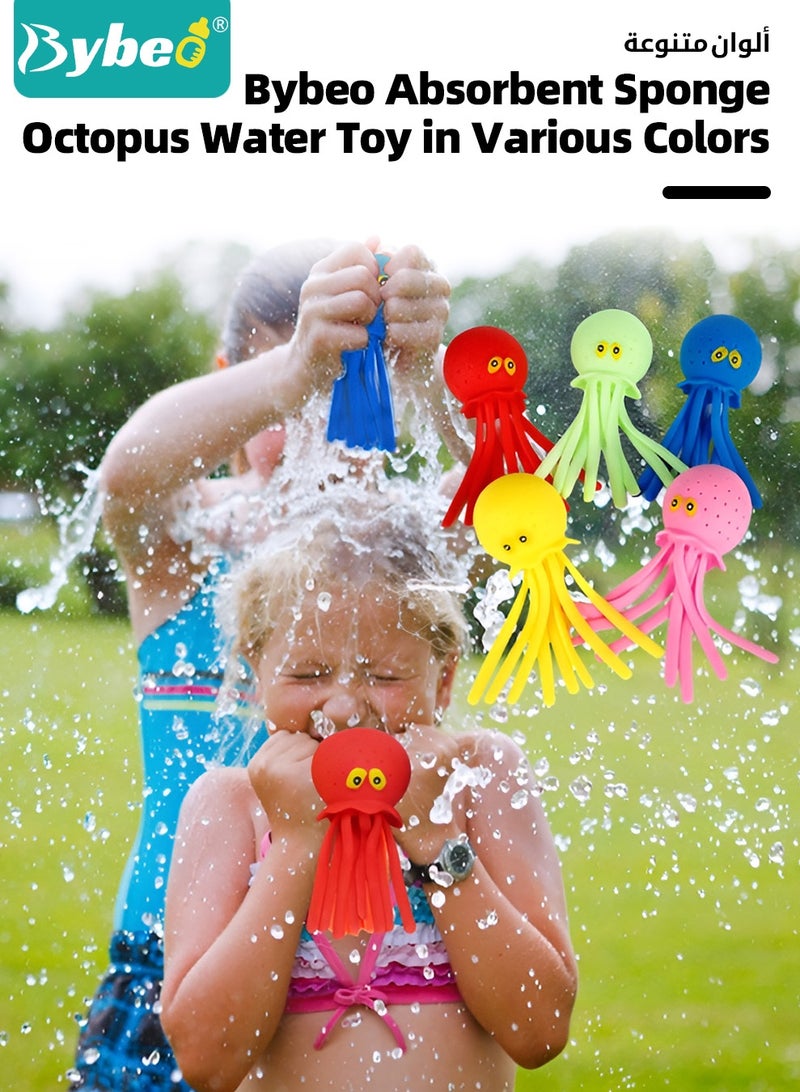 بيبو 5 قطع من ألعاب حمام الأطفال، ألعاب حوض استحمام على شكل أخطبوط، لعبة حسية على شكل أخطبوط برذاذ الماء، كرات رش المياه، ألعاب ضغط ورش للأطفال، ألعاب حمام سباحة للأطفال من سن 3 سنوات فما فوق - Image 2