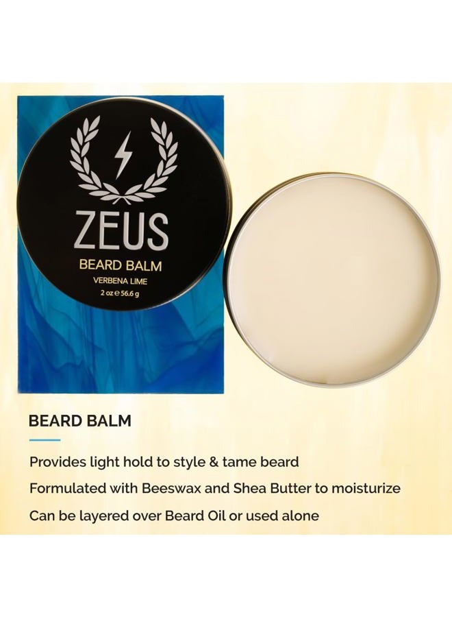Zeus Everyday Beard Care Kit for Men, Beard Shampoo, Conditioner, Refined Oil & Styling Balm, Softens, Hydrates, Tames & Strengthens (Made in USA) Sandalwood - Image 5