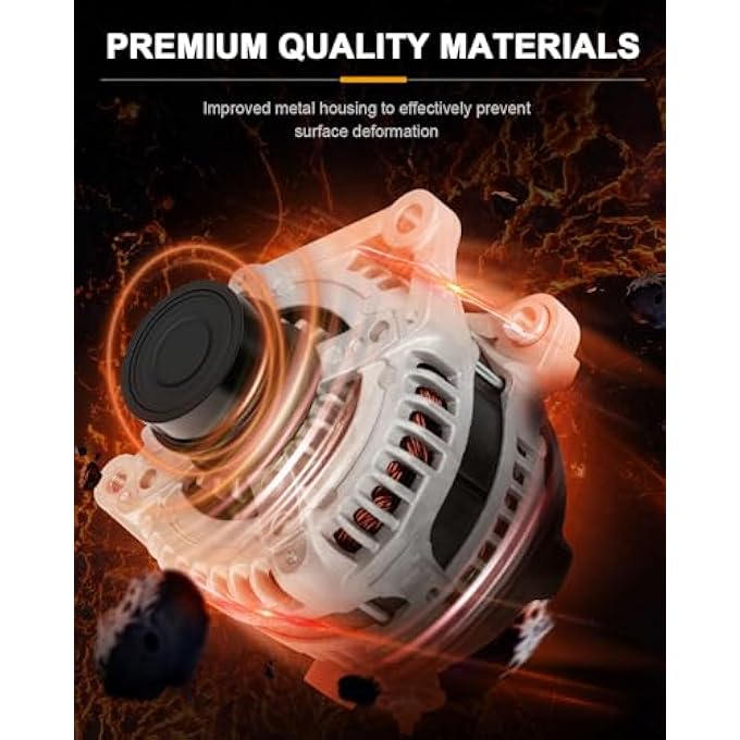 ROADFAR Alternator Fit for 2010-2011 For Toyota Camry LE SE XLE Base Seda 2.5L 11516 1042102650 - Image 2