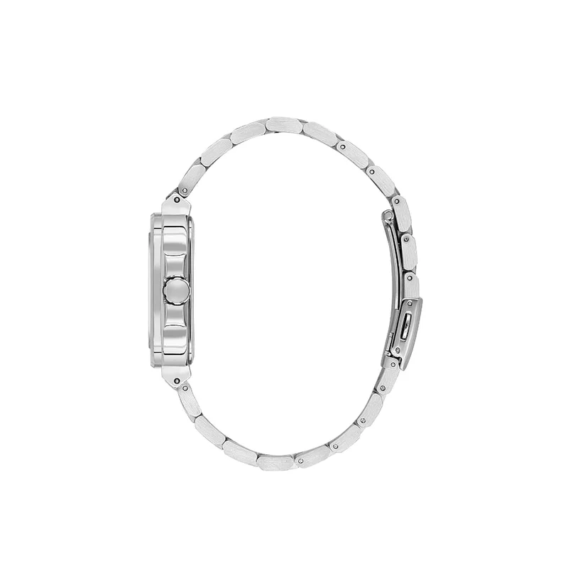 DANIEL KLEIN Men's Stainless Steel Silver Brass Case Analog Black Square Emboss Dial Japanese Quartz Premium 50 Meters Water Resistant