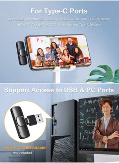 Houmt Wireless Lavalier Microphone Clip on Microphone for Type C Devices Vlogging Interview Live Streaming YouTube Video Broadcast  - Image 5